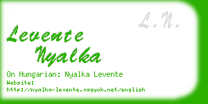 levente nyalka business card